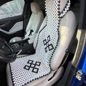 Накидка на сидение массажная, деревянный шарик (БЕЛАЯ)