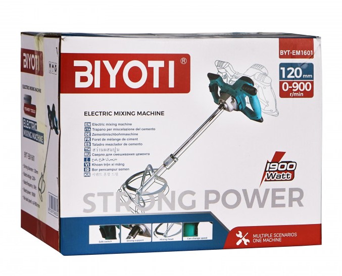 Строительный миксер BIYOTI 1900W — изображение 3
