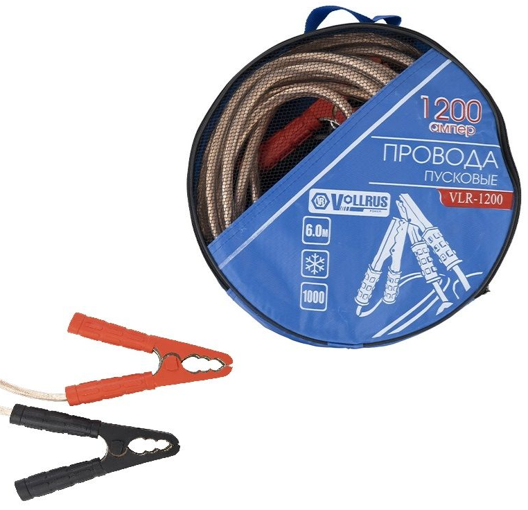 Провода пусковые (прикуриватель) VollRUS в сумке 1200А 6м