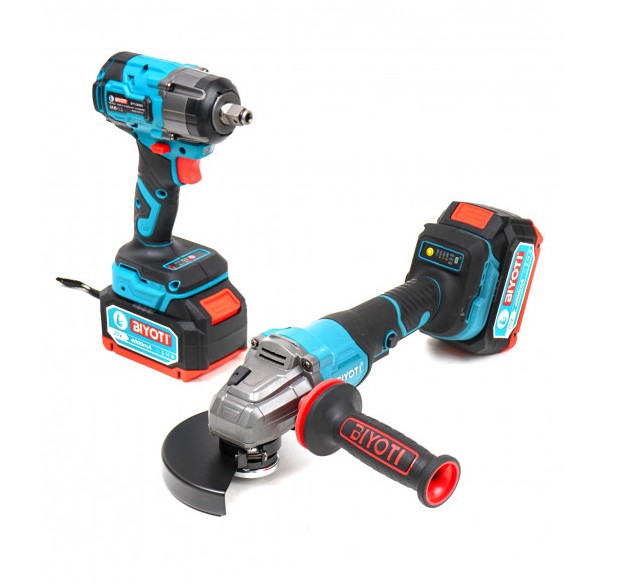 Набор BIYOTI 2 предмета АКБ (Гайковерт и Болгарка)