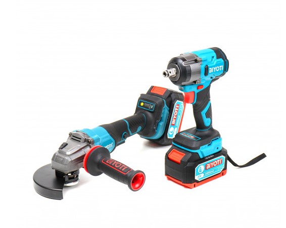 Набор BIYOTI 2 предмета АКБ (Гайковерт и Болгарка) — изображение 3