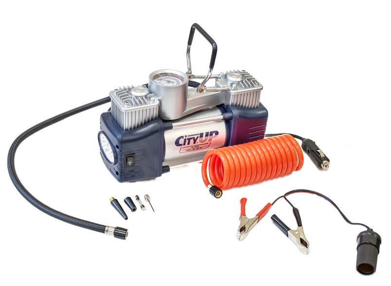 Компрессор двухпоршневой CityUP AC-630 TWIN ACTION с фанарём