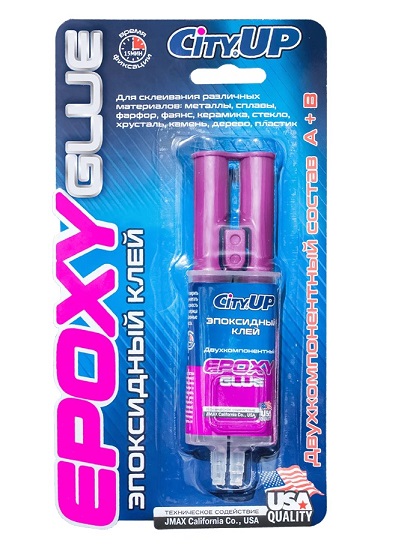 Клей Эпоксидный CityUP двухкомпонентный прозрачный UP-90 (Большой)