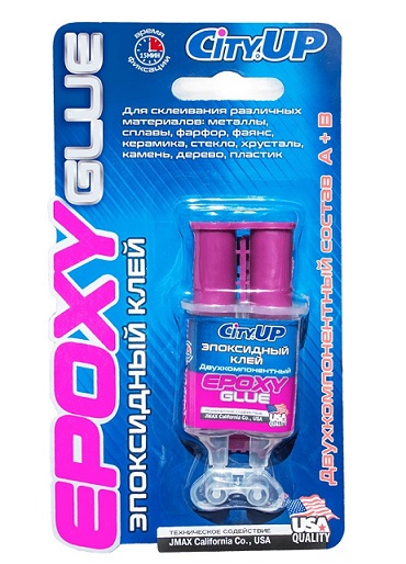Клей Эпоксидный CityUP двухкомпонентный прозрачный UP-89 (Малый)