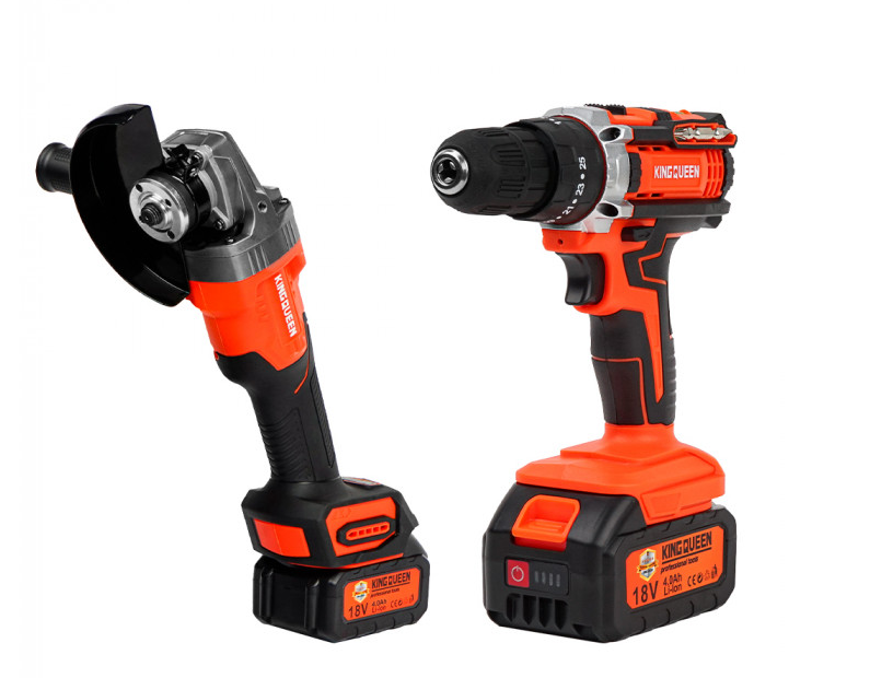 Набор KINGQUEEN 2 предмета АКБ (Шуруповерт и Болгарка) KQ-TS201