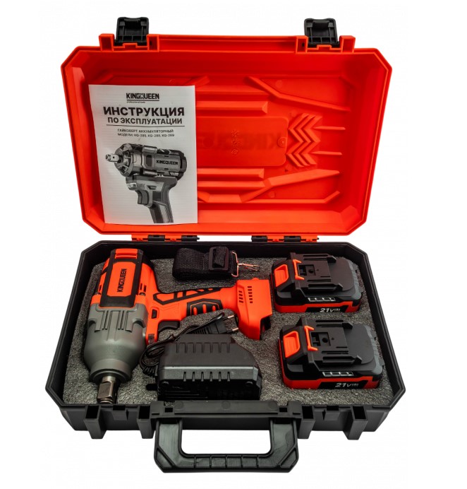 Гайковерт бесщеточный KINGQUEEN 2 АКБ 21В, 2200 N/m, 3/4, KQ-289 — изображение 5